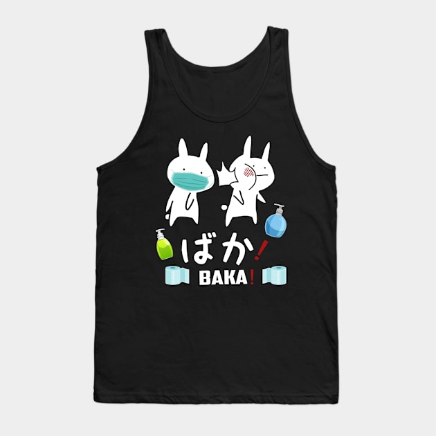 Funny Anime Baka Masked Rabbit Slap Japanese Gift Tank Top by Trendy_Designs